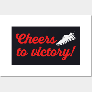 Cheers to Victory Marathon Runner Gift Posters and Art